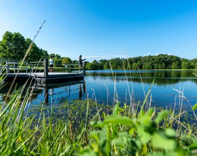 gorgeous view of the community lake