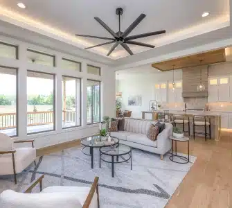 Living room of a home in Woodland Trails